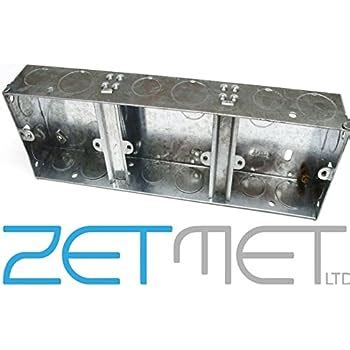 triple 1 gang 35mm metal pattress electrical wall back box|metal electrical back box.